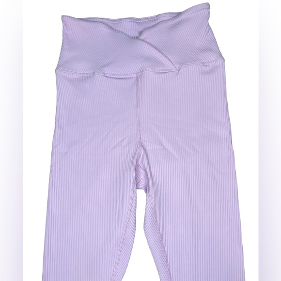 Years of Ours x Bandier Womens Crossover Ribbed Leggings Size Medium Lavender - Picture 7 of 9